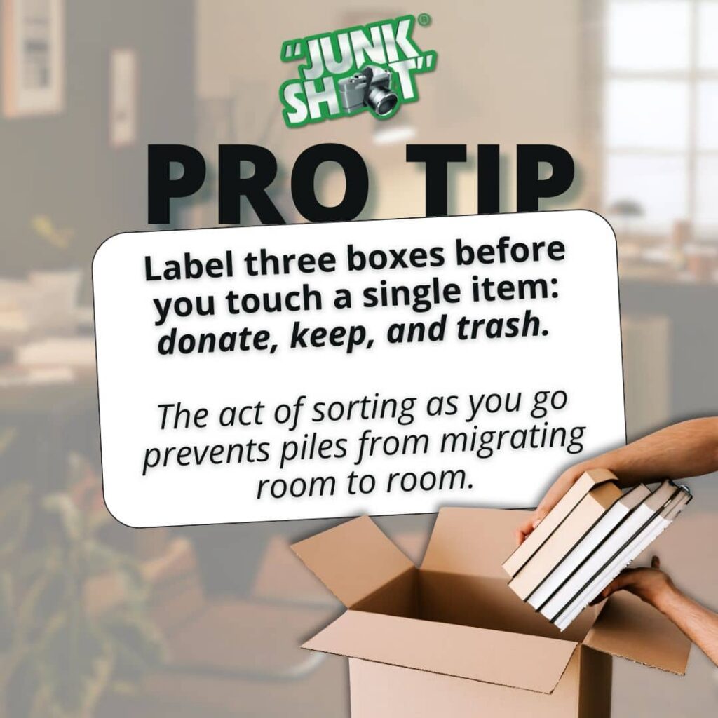 pro tip for how to clean out a house