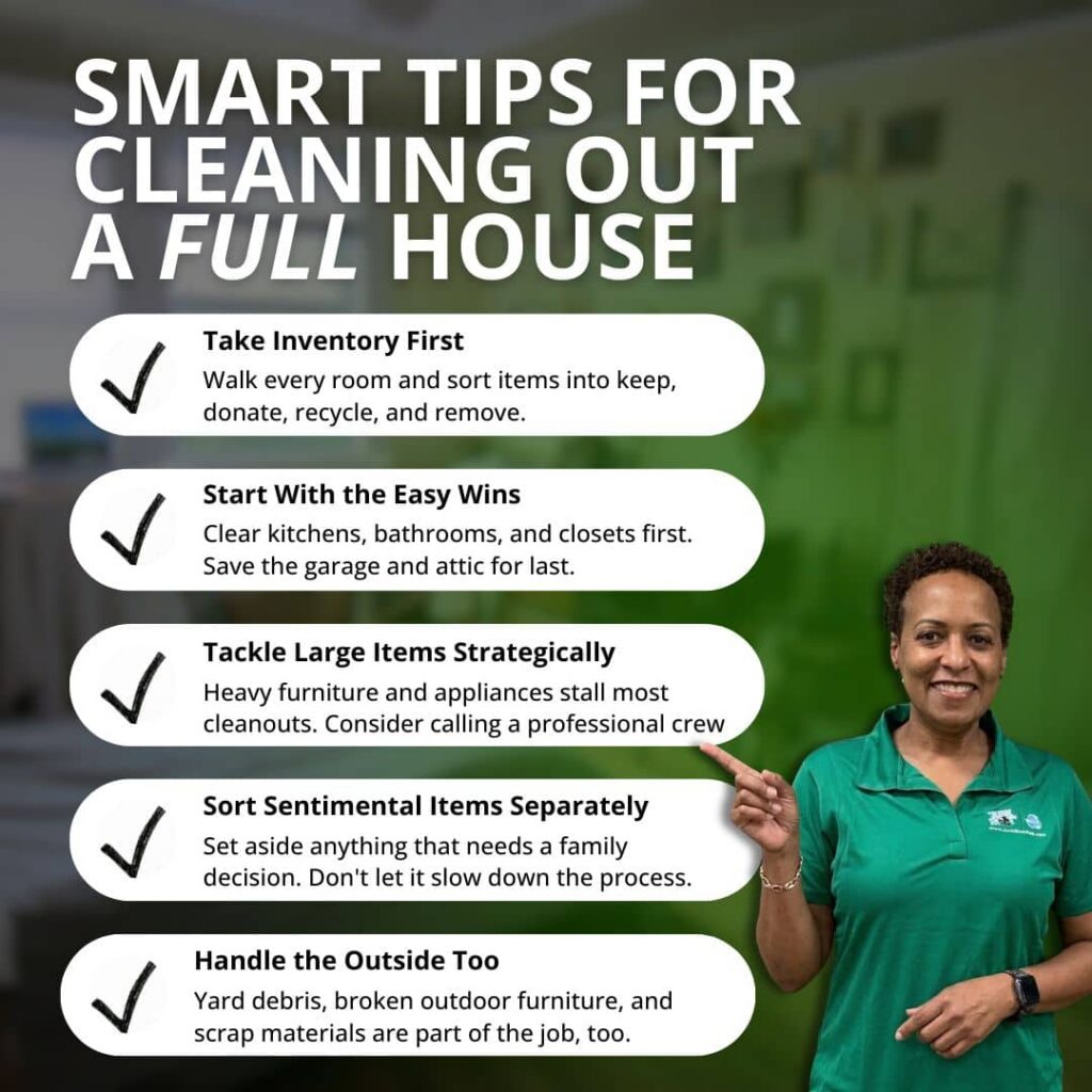 smart steps to clean out a house