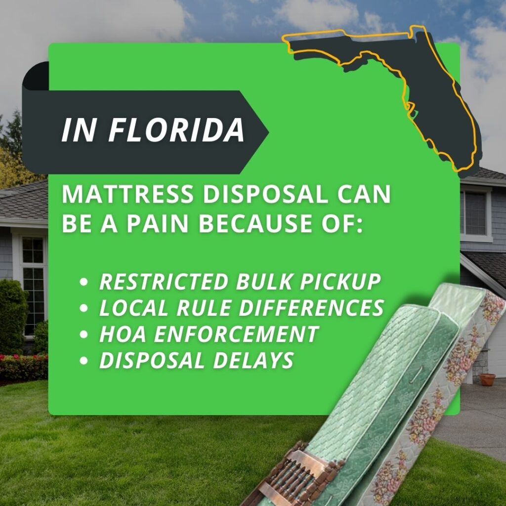 why it can be complicated to get rid of an old mattress