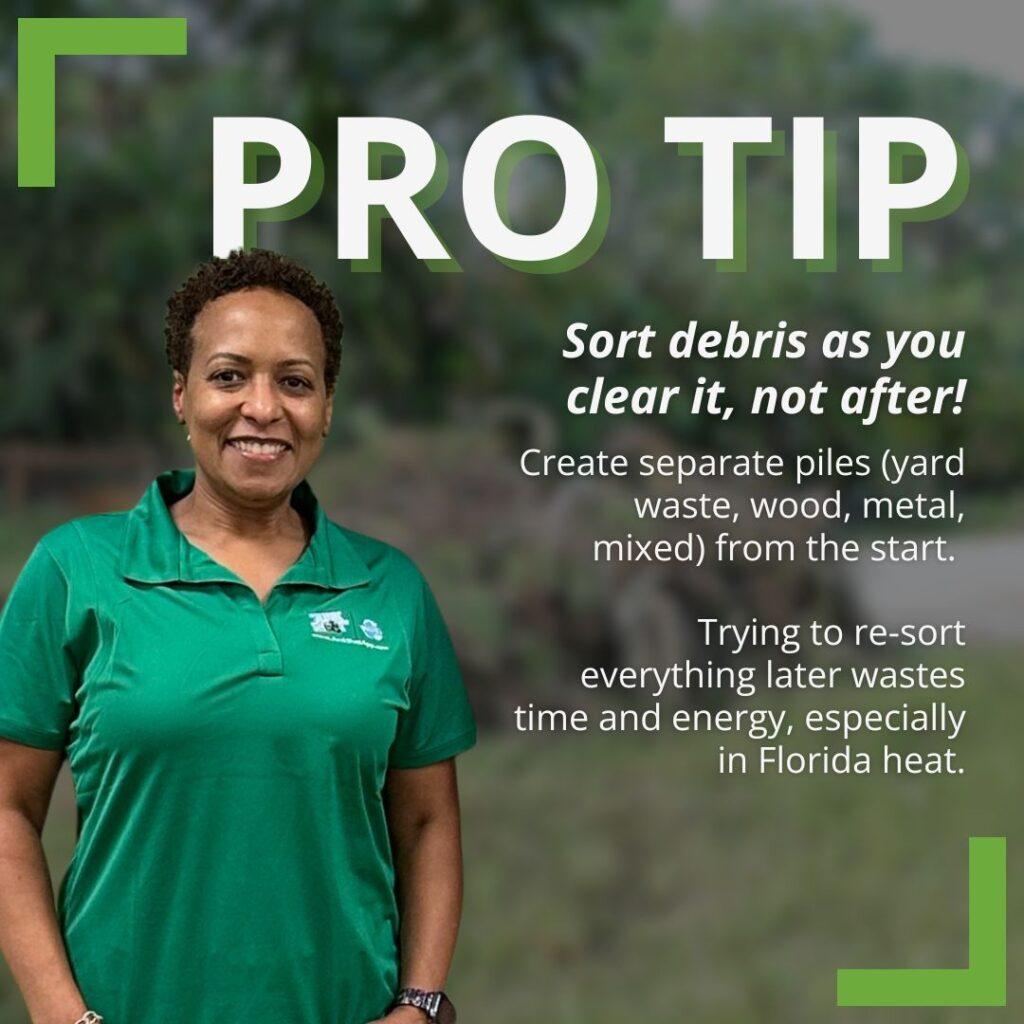 preparing for yard debris removal