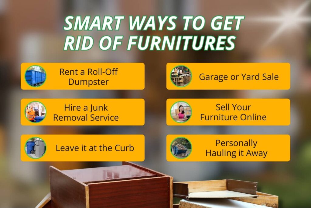 Smart ways to get rid of old furniture based on condition, timing, volume, and local rules.